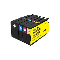 High - Yield HP Ink Cartridge for OfficeJet Series Printers (4 color)