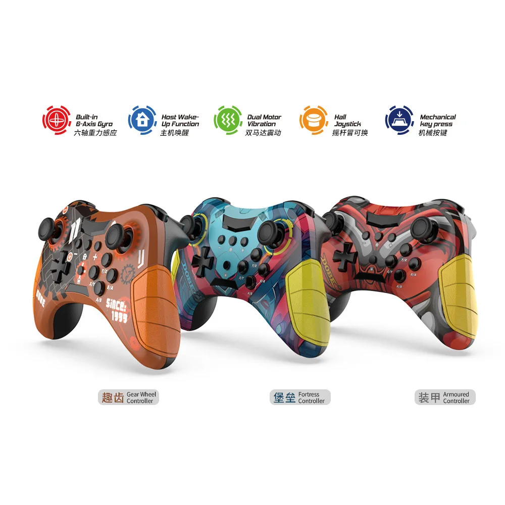 TY-3839 Wireless Bluetooth Hall linear joystick Gamepad For switch/PS3 android IOS Win7 PC Game Controller Mechanical key press