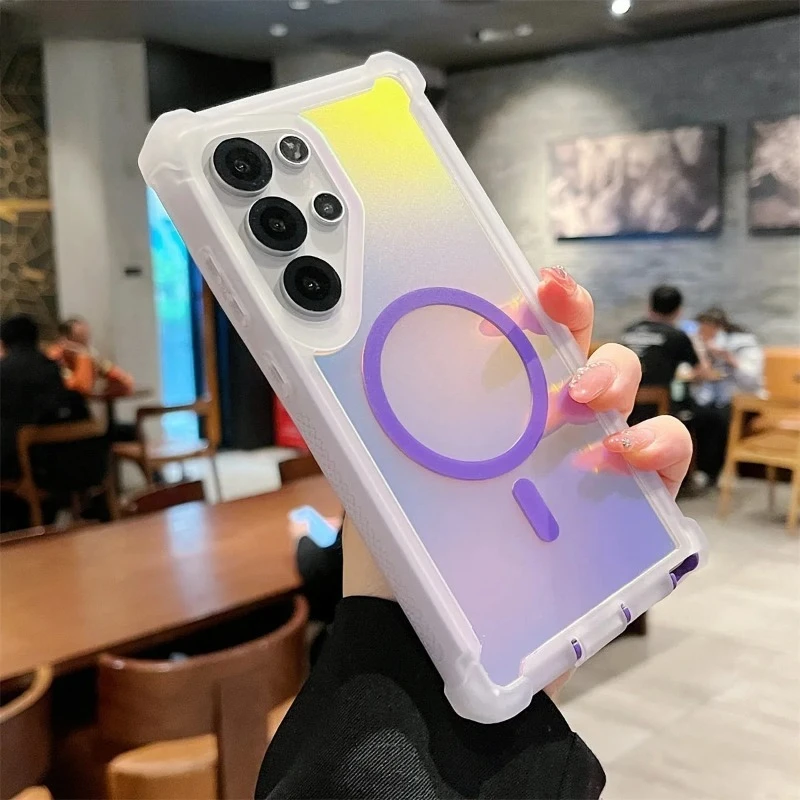 Gradient Magnetic Airbag Bumper Case - Aurora TPU Armor Cover
