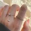 Temperament Silver Color Heart-Shaped Ring Design Jewelry For Women 3