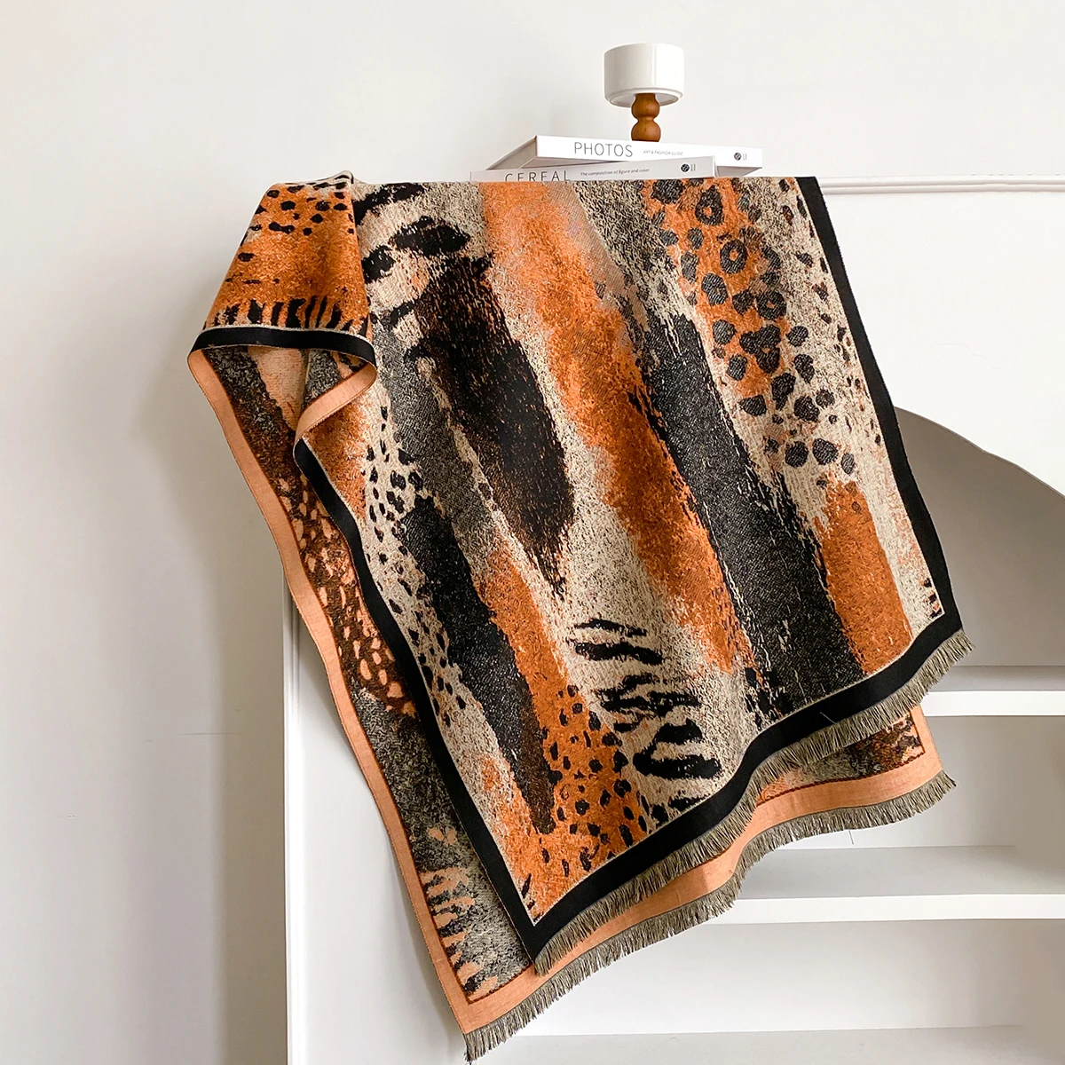 Ladies 2025 Latest Design Winter High Quality Two Sided Jacquard Cashmere Scarves Women Thicken Wrap Shawl Imitation cashmere Sc