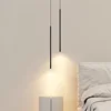 Superfine 2CM Led Pendant Lights Long Tube Hanging Lamp Kitchen Island Dining Room Table Pendant Lamp Bedroom Bedside Droplight 1