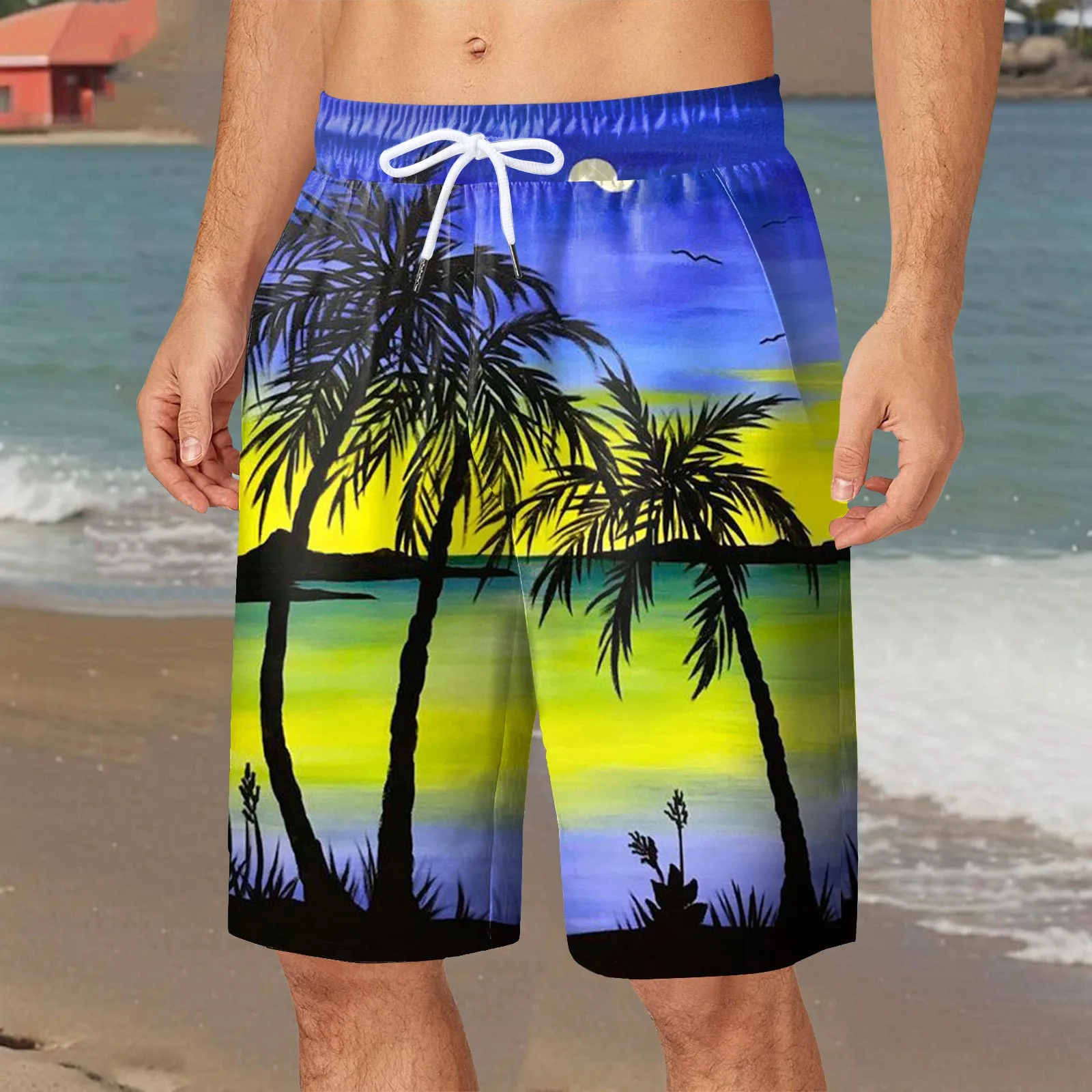 Männer Strand Shorts – Schnelltrocknend & Lässig Mit 3D-Print, Bis 6XL