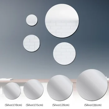 10-15 CM Specchio Rotondo Adesivo Autoadesivo Bagno Decorativo 3D Specchio Acrilico Murale Decalcomanie Camera Da Letto Soggiorno Arte Decorazioni Per La Casa 1