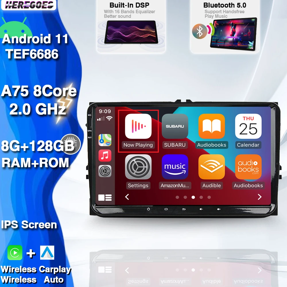 

Autostereo Carplay 2din Android 11 Car Radio For VW Volkswagen Golf Polo Skoda Octavia Tiguan Passat GPS Stereo 8+128G Bluetooth