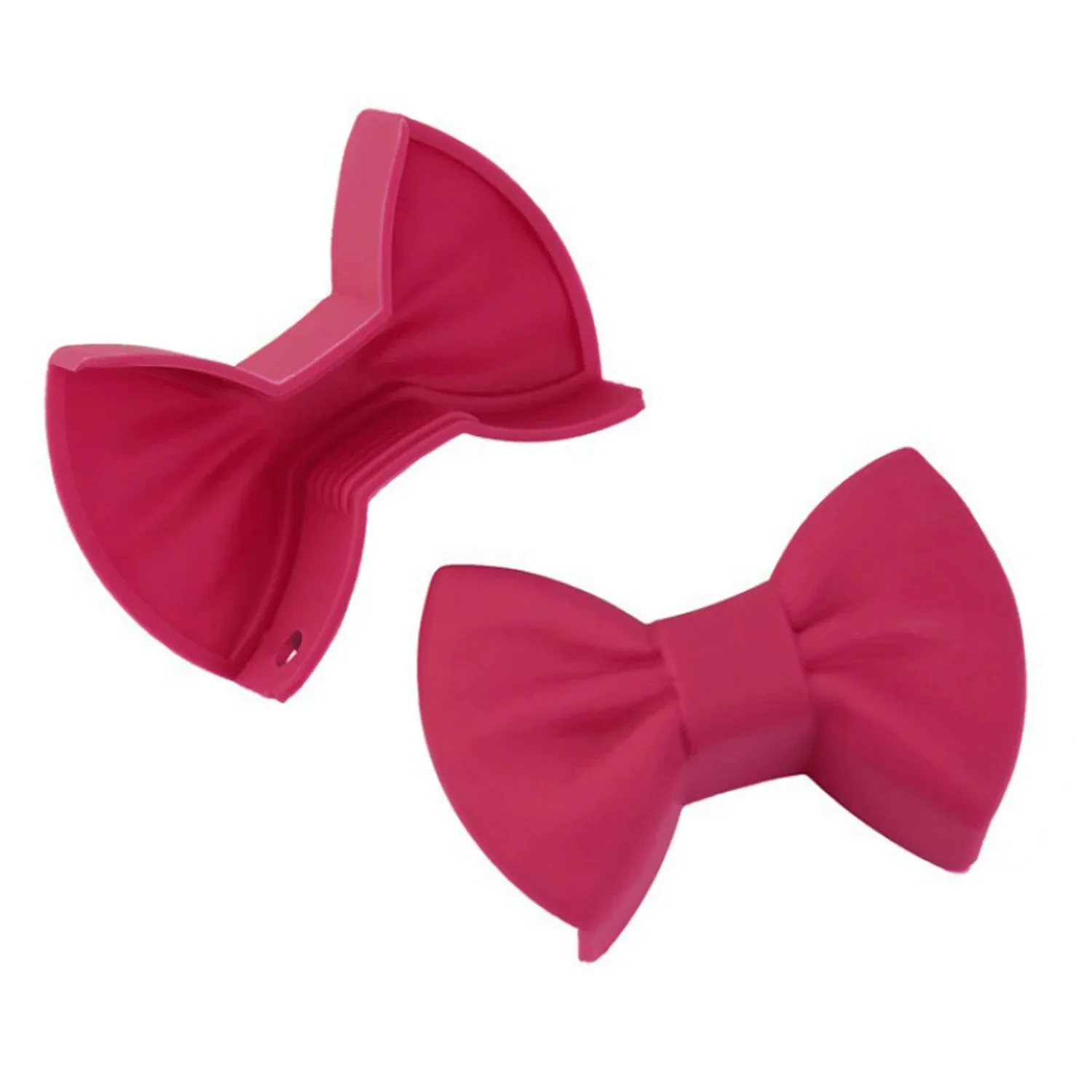 2pcs Silicone Oven Mitts Creative Bow Shape Oven Gloves Heat Resistant Pot Holders For Cooking Mini Gloves Kitchen Tool