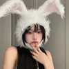 Hat with Ears Girls Women Winter Plush Rabbit Bunny Ears Hat Cute Earflap Cap Warm Head Warmer Winter Hat Girls Beanie 2
