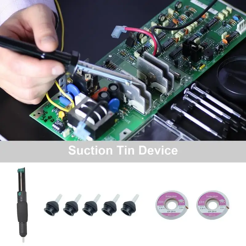 Powerful Desoldering Pump No Clog Solder Vacuum Guns Welding Solder Sucker Tool With Extra Nozzle Suction Tin Device supplies desoldering suction pump,desoldering pump,desoldering tool,electrothermal solder sucker