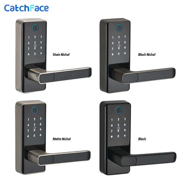 NEW Fingerprint TTLock Bluetooth Door Lock App Code Card Key Touch Single Latch Security Digital Electronic Smart Door Lock 4