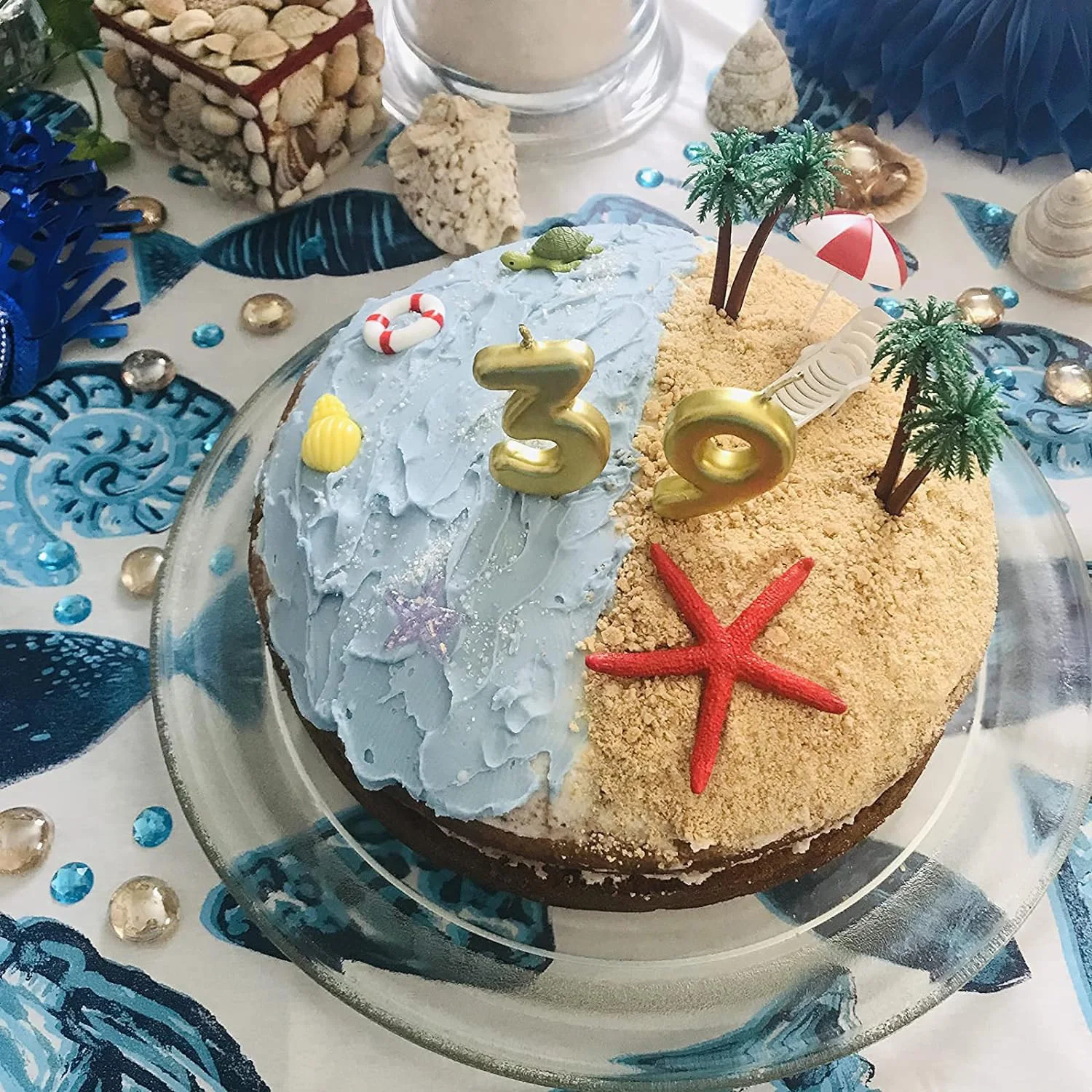 14 Decorazioni Per Torte Con Foglie Tropicali Hawaiane - Topper In Cartoncino Per Cupcake E Torte, Ideali Per Feste Estive - 4