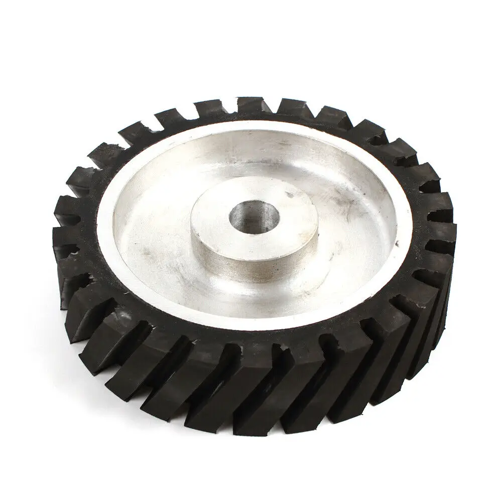 Langlebiges Bandschleifer-Kontaktrad aus Aluminium & Gummi, Ideal für Metallpolieren, Gratentfernung und Anfasen mit Geringer Lautstärke – Detail 5