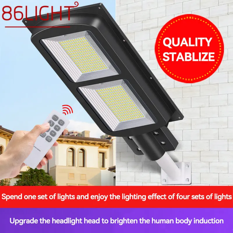 

86LIGHT Solar Street Lights Outdoor LED Waterproof IP65 Human Body Induction Wall Lamp For Home Modern Patio Garden