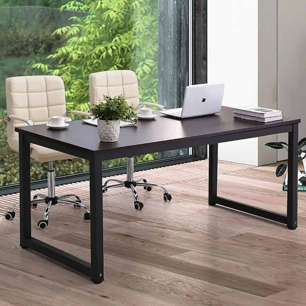 

Computer Desk 63 Inch Large Office Desk Writing Study Table for Home Office Desk Workstation Freight Free Reading Gaming Desks