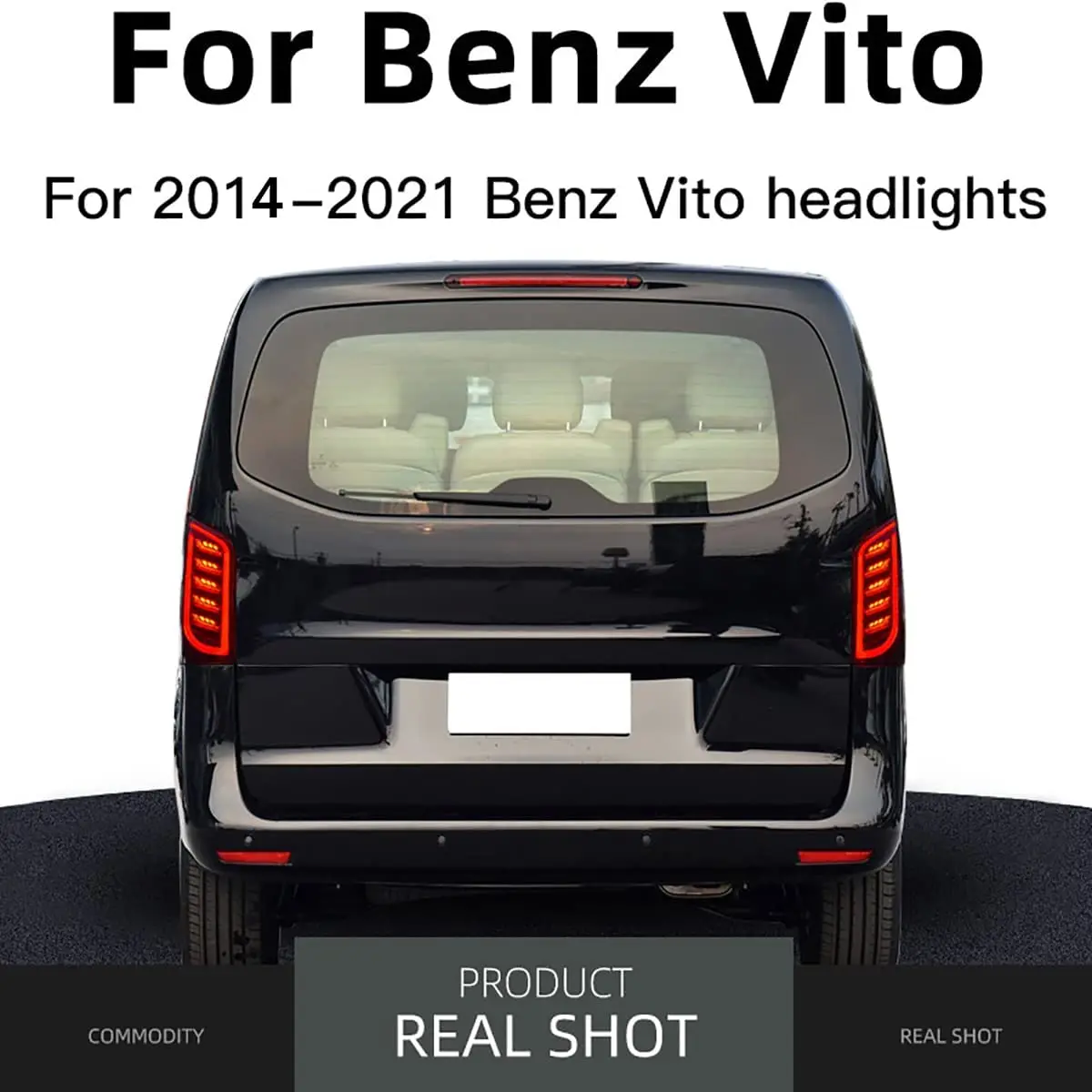 

LED Tail Lights Compatible for Mercedes Benz V-Class Vito W447 V250 V260 V260L 2014-2021 Sequential Turn Signal Lamps Assembly