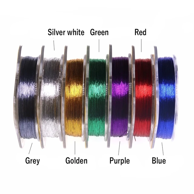 Wifreo 50m/spool Metallic Rod Building Wrapping Thread Line for Rod  Repairing DIY Fishing Guide Ring