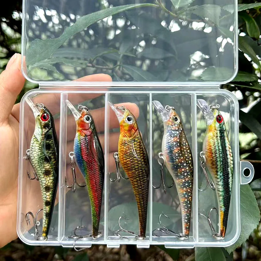 artificial fishing lure design 10Pcs Soft Bait Lures Bionic Plastic Swimbaits with 3D Eyes, Realistic Fishing Lures Mock Can Bounce for Saltwater Freshwater Storage Box Included : Sports & Outdoors built shape that produces an exciting and unpredictable jig action 10 PCS Soft Shrimp Lures