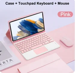 Detachable Bluetooth Keyboard Case with Protective Cover - Korean Keyboard (Pink 4)
