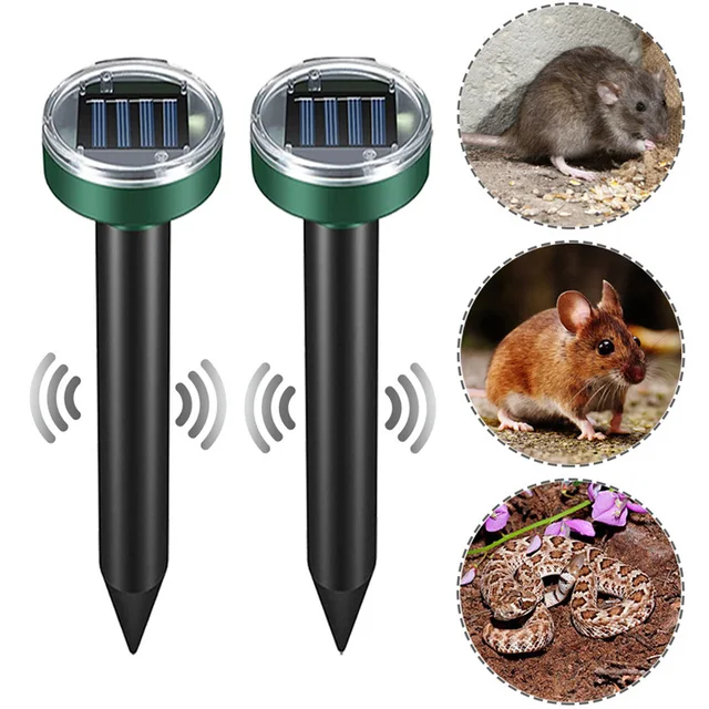 Napenergia -Visszataszító 2/4 Db Ultrahangos Riasztó, Hogy Megszabaduljon A Vakond Gopher Kígyók Vole -Tól És Más Földalatti Kártevőktől - Image 3