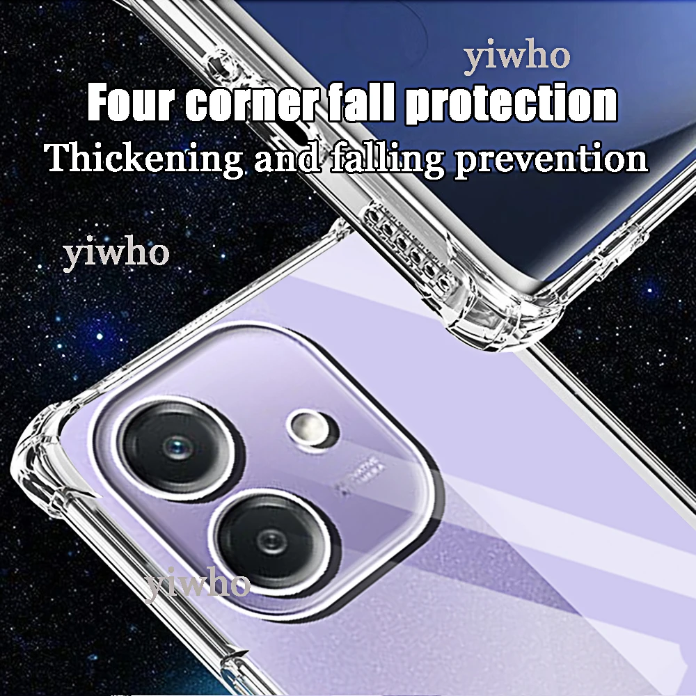 Crystal Clear Protective Transparent Phone Case with Enhanced Camera Shield