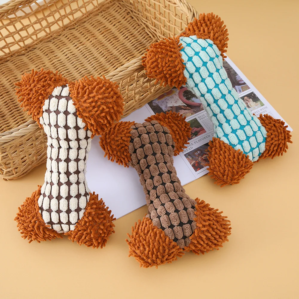 

Товары для домашних животных для собак для снятия стресса, выдерживания укусов, помола зубы, чистых зубов, костей и звуков плюшевых игрушек