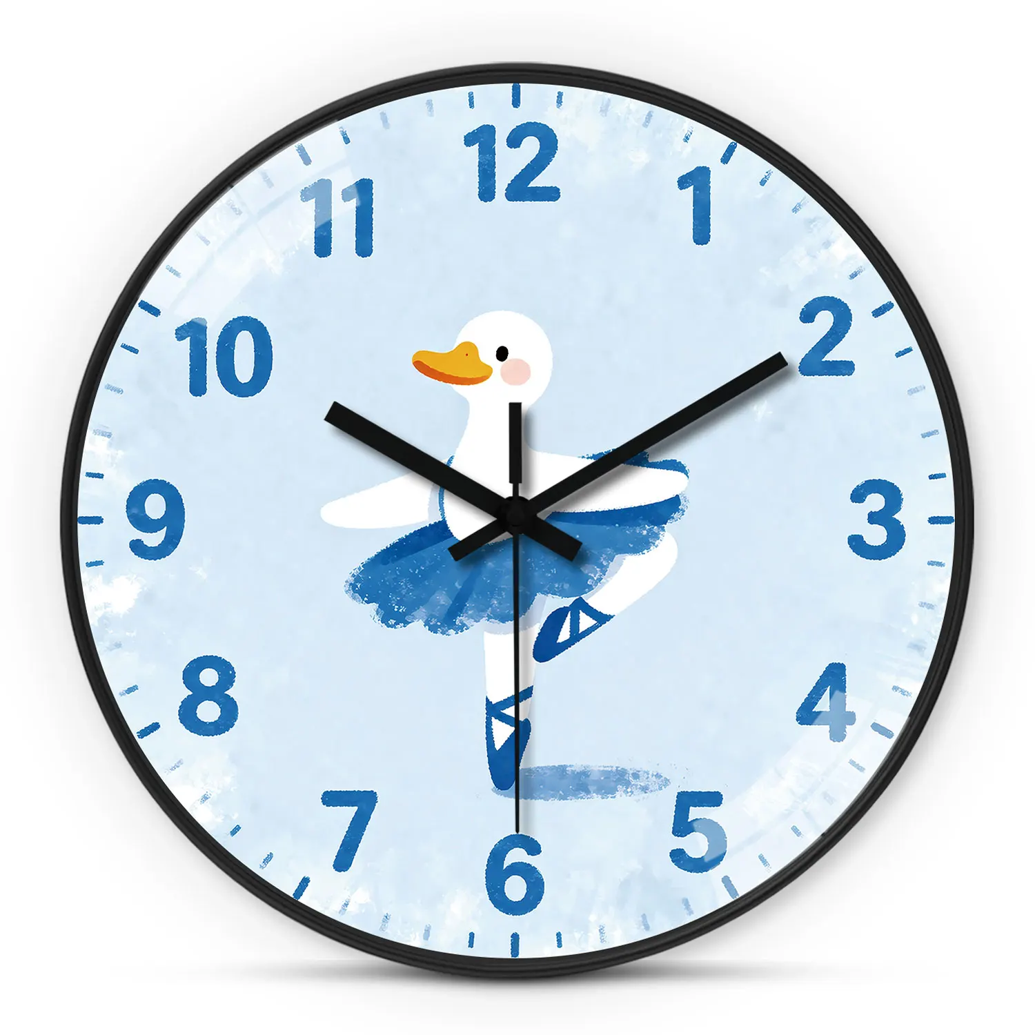 1 Bale Kuğu Duvar Saati, 8-12 inç Yuvarlak Sessiz, Tıklamayan Duvar Saati, Aa Pil ile Çalışan Saat, Oturma Odası, Çalışma Odası, Ofis, Yatak Odası için Uygun, Anne için İdeal Hediye, Arkadaşa Hediye, Sevgililer Günü, Anneler Günü Hediyesi (Pil Yok)