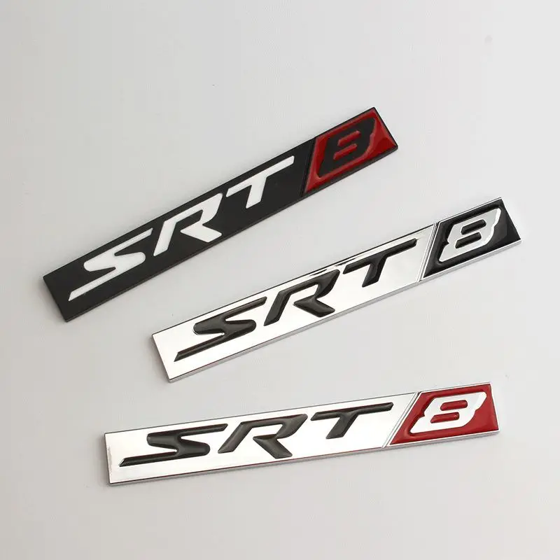 car decals Car sticker badge decal SRT8 metal sticker modified SRT6 car sticker For Dodge Coolbo 300C Platinum bumper stickers