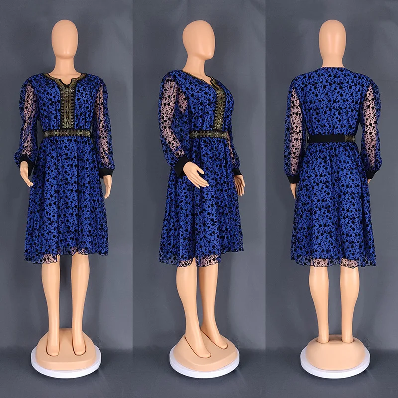 

Elegant African Dresses for Women 2023 New Autumn Africa Clothing Plus Size Wedding Party Dress Dashiki Ankara Print Outfit Robe