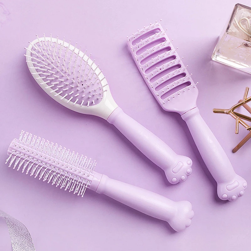 Air Cushion Massage Anti-screw Untangling Hairdressing Hair Brush Cute Cat Claw Activity Gym Styling Makeup Curly Hair Comb