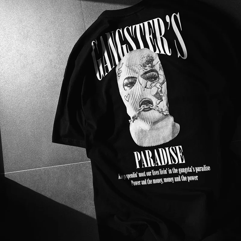 

Футболка мужская оверсайз в стиле хип-хоп, модный топ с капюшоном и надписью, пуловер с коротким рукавом, ретро свободная рубашка, Y2K, летняя одежда