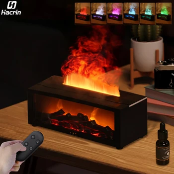 Air Humidifier Essential Oil Diffuser Flame Aroma Humidifier Home Room Fragrance Diffuser with Night Light Aromatherapy Diffuser 1