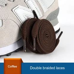 Premium Flat Shoelaces for Casual and Sports Shoes - Versatile Shoe Accessories (Coffee)