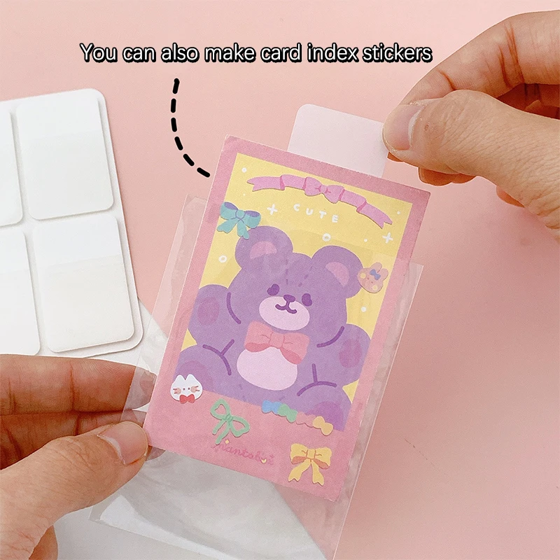 40/80/160 Pages Index Stickers Frosted Simple Transparent Label Stickers DIY Sticky Notes Office School Supplies