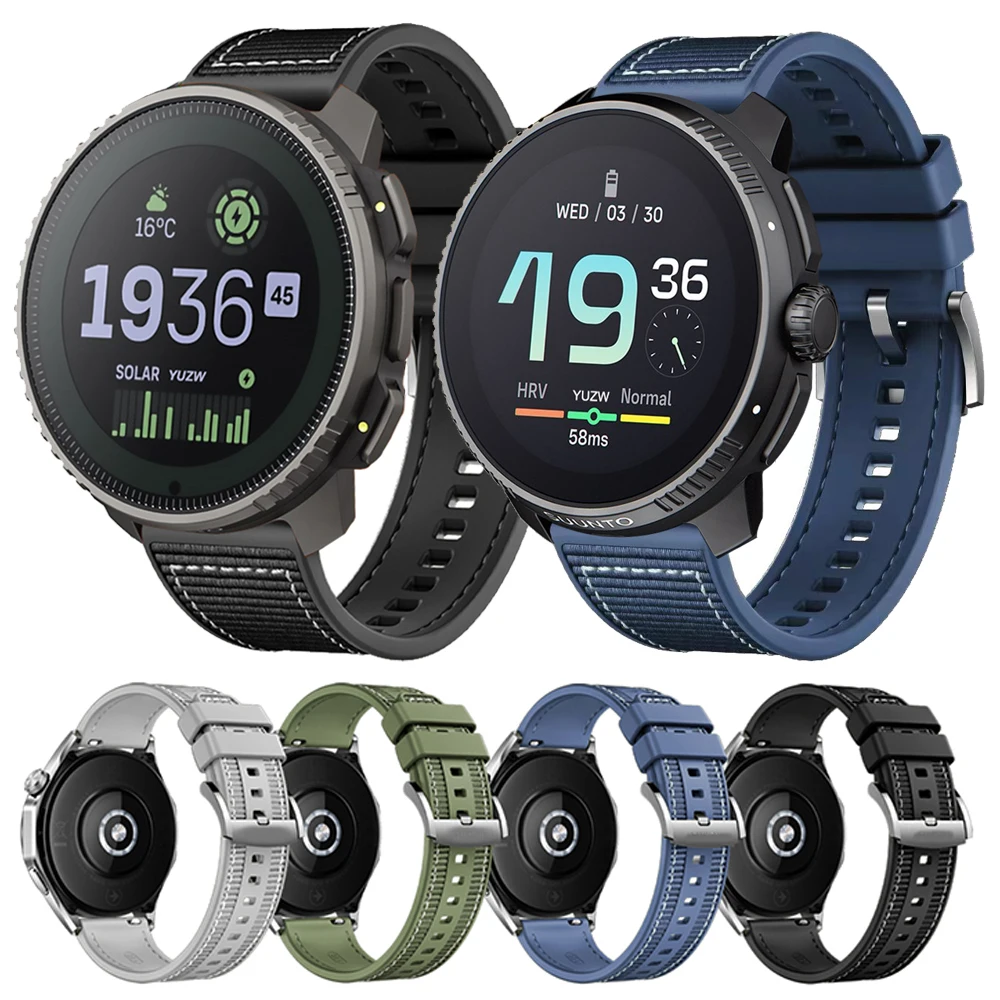 Bracelet Silicone 22 Mm Compatible Suunto 9 Peak Pro / 5 Peak / Race / Vertical - Sport, Respirant - 3