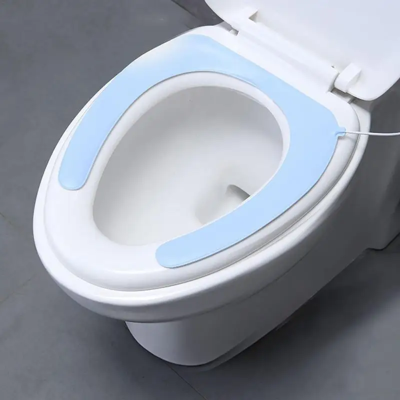 Warm Toilet Seat Cover Pad Heating Toilet Seat Cushion Heating PadWaterproof Washable Bathroom Cover Pad with Self-Adhesive