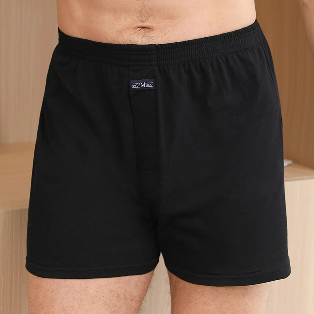 Sleepwear Boxer Briefs Casule Comfotable Cotton High-rise Homewear Lounge Male Man Underwear Breathable Nightwear [fila]tech seamless high rise boxer briefs pick 1