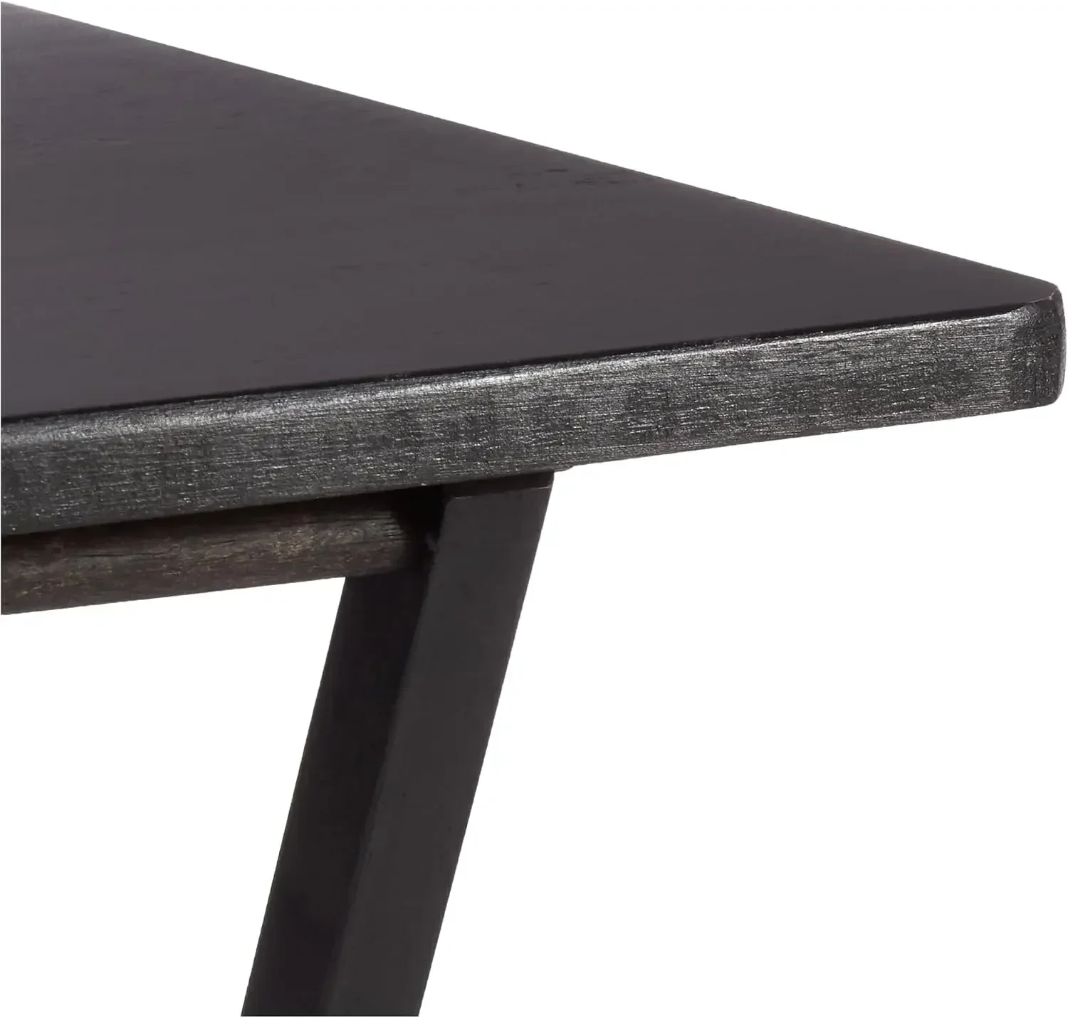 Classic Black TV Dinner Folding Tray Tables with Storage Rack – Set of 4, 15" x 19" x 26" 3