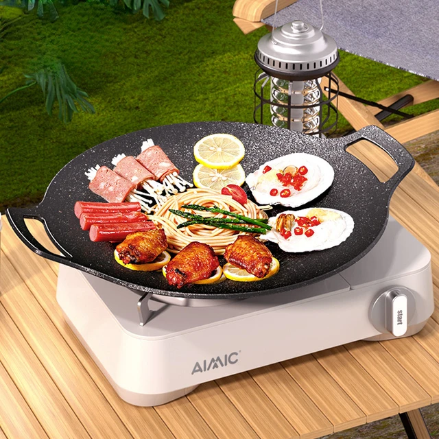 Korean Barbecue Grill Pan Flat Griddle Pan For Stove Top Barbecue Plate  Griddle Flat Induction Griddle Pan With Non-Stick