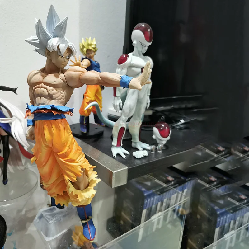 Dragon ball super prata cabelo ultra instinto son goku figura kakarotto  figuras pvc 31cm anime figuras estátua collectible brinquedo do miúdo