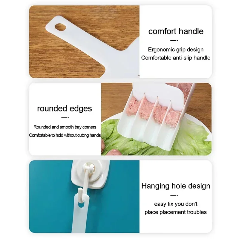 Meatball Maker Creative Kitchen Triple Meatball Maker Meat Ball Scoop with Cutting Spade None-Stick