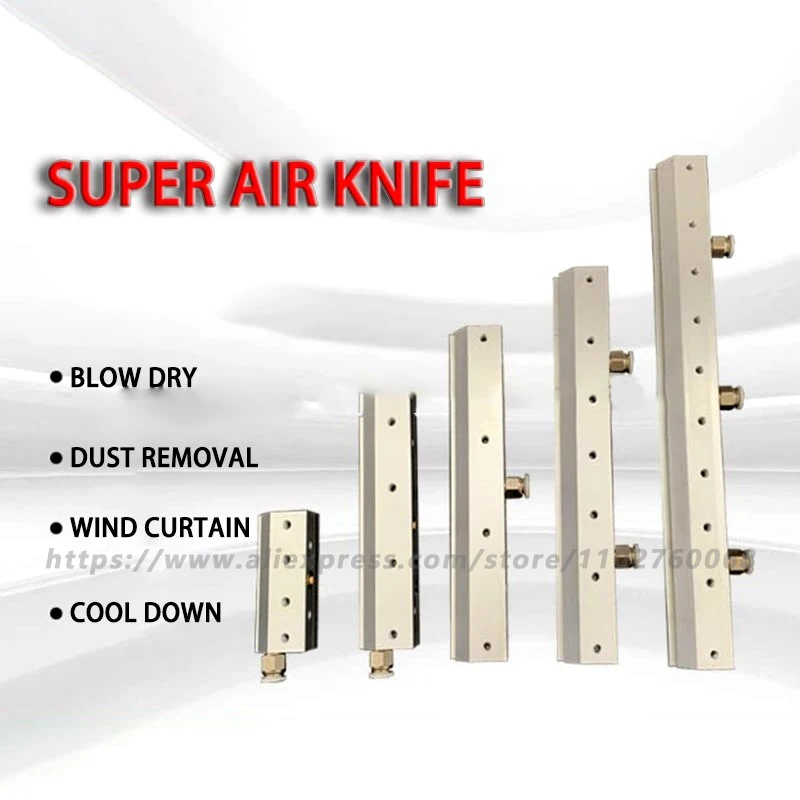 Aluminium Alloy Compressed Air Highly Efficient Air Knife Industrial Laminar Strong Air Curtain Dust Removal Water Drying Coolin wheelton water filter purifier kdf calcium sulfite shower bathing softener chlorine removal attach 2 extra filters