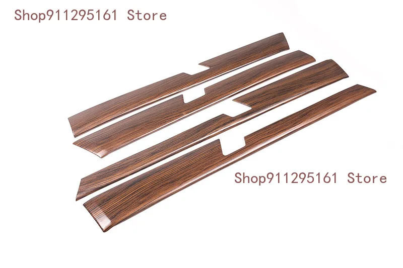 

4pcs Pine Wood Grain Car ABS Interior Door Decoration Panel Trim For Toyota Land Cruiser Prado FJ150 150 2010-2018 Accessories