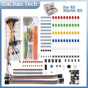 DIY 프로젝트 스타터 키트, 아두이노 UNO R3 키트, 전자 DIY 키트, 전자 부품 세트, 박스 830 타이 포인트 브레드보드