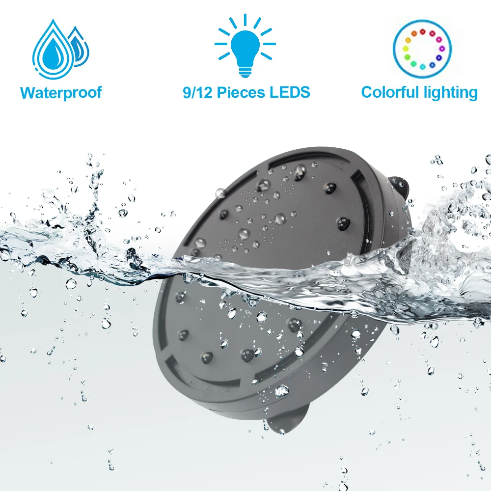 Colorful Lighting Fish Tank Landscaping Decoration Oxygen Bubble Light EU Plug Aquarium Lamp LED Diving Light 10.5cm/12.5cm