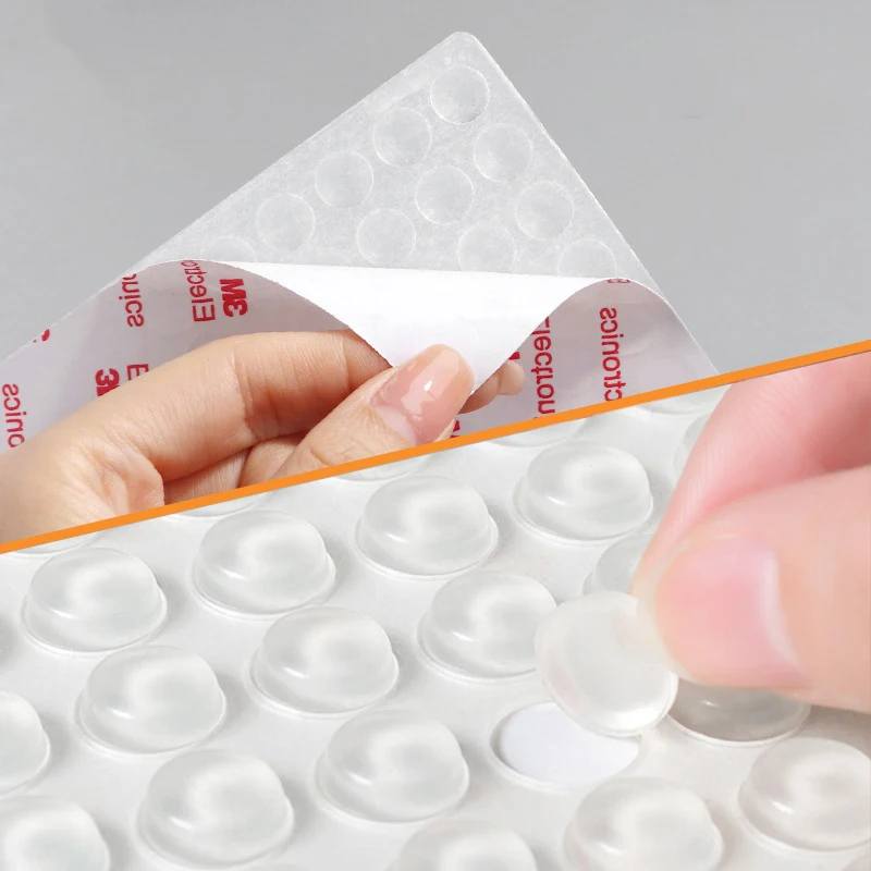 Door Stopper Round Self-Adhesive Clear Rubber Damper Cabinet Muffler Wall Protector Door Handles Bumper Protective Plug