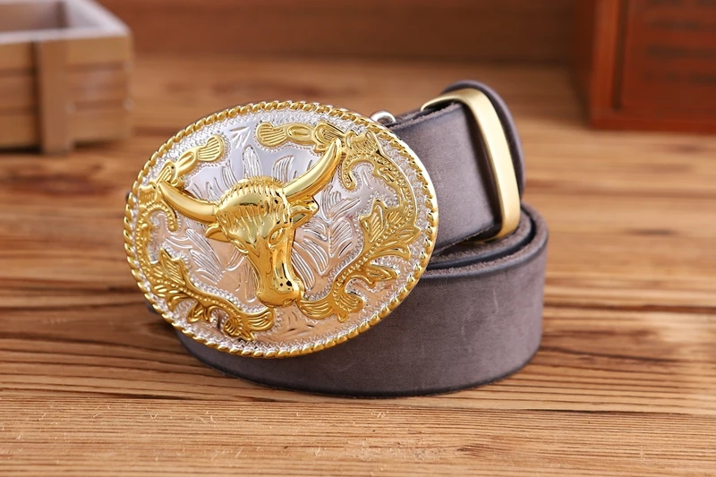 gold eagle big buckle full grain real leather 100% genuine leather hawk mens belts luxury high quality camel brown cowboys women