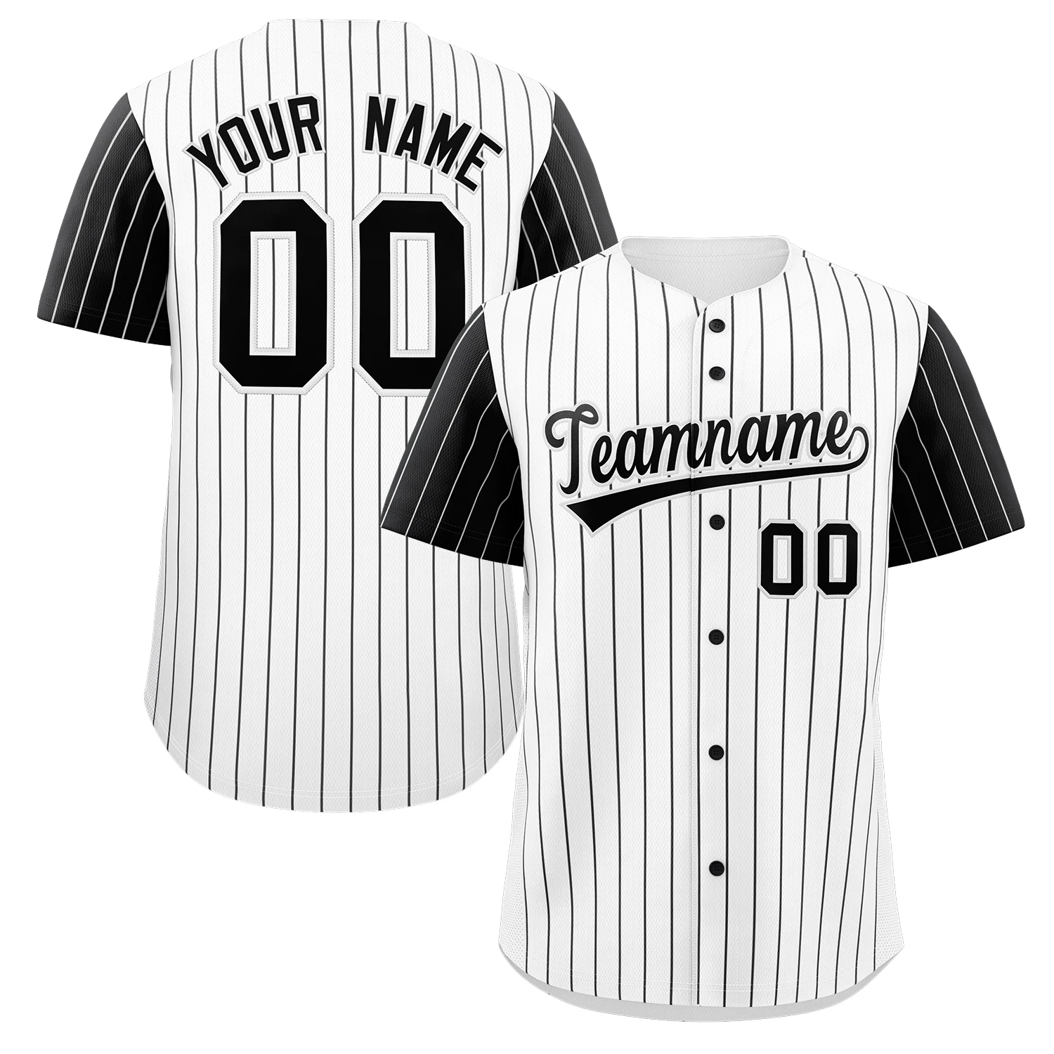 thumbnail image 1 of Camiseta de béisbol personalizada con estampado de rayas y nombre del equipo y número, camiseta deportiva para hombres y niños, 1 of 4