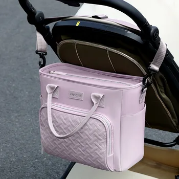 Borsa per pannolini premium di grande capacità in tinta unita casual INS Borsa termica elegante per la mamma Borsa da viaggio multifunzionale per bambini alla moda