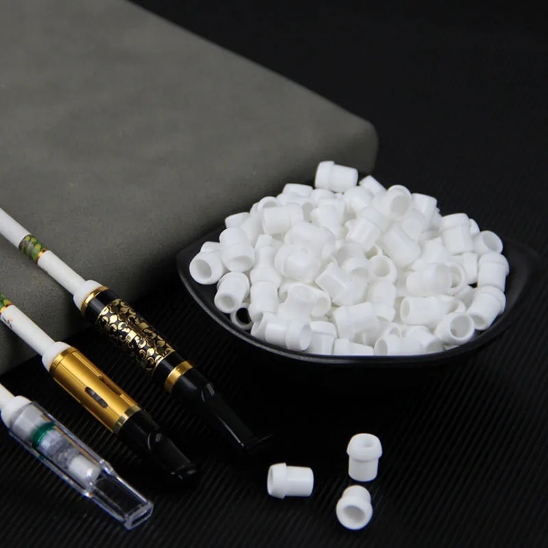 100Pcs Tobacco Cigarette Filter Cigarette Cleaning Holder Converter Smoking Accessories Disposable Smoking Adapter Tar Filter