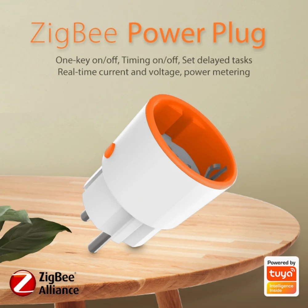 Tuya 16A Power Plug Zigbee Voice Control Energy Monitor Child Lock Programma Timer Presa Di Alimentazione Funziona Con Alexa Google Assistant