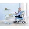 Height Adjustable Study Desk 43" with Drawer & Chair (Desk and Chair Bundle – DX Series Blue) 1
